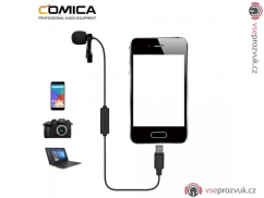 Mikrofon na mobil Comica CVM-V01SP(UC) klopový USB-C mikrofon (6 metrů)
