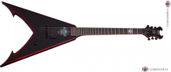 SCHECTER Mike Derks JAW V Black with Balsac Graphic and Red Metallic Red Edges