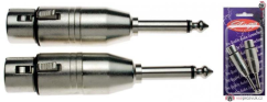 Stagg AC-XFPMH, redukce, Jack 6,3 mm zástrčka mono - XLR zásuvka, 2ks