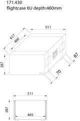 Power Dynamics F6U 19" Flightcase 6U