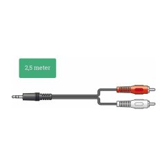 Skytronic CX400-2 — audio kabel jack 3,5 mm stereo – 2× RCA (2,5 m)