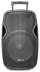 Vonyx AP1500PA 15 "mobilní 15" zvukový systém MP3/BT/UHF