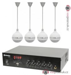 100V mixážní zesilovač MP3 se 4 závěsnými reproduktory WH