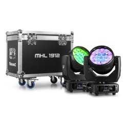 BeamZ Professional MHL1912 Otočná hlava Wash Zoom 2ks v přepravním kufru