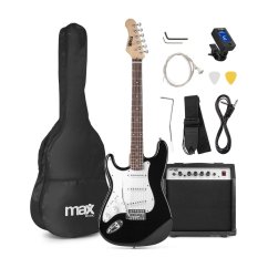 Max GigKit — set elektrické kytary pro leváky s komba 40 W (černá, 4/4)