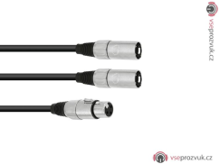 Kabel XFMM-15 XLR samice - 2x XLR samec, 1,5 m