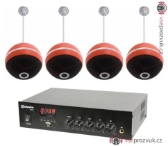 100V mixážní zesilovač MP3 se 4 závěsnými reproduktory RD