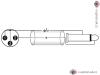 Kabel XK-20 XLR samec - Jack 6,3 mono, 2 m