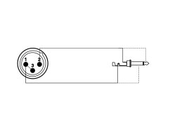 ProCab redukce CLP126 - XLR M - Jack 6.3 Mono