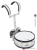 Dimavery MS-200, pochodový bubínek rytmický 14" x 5,5" s postrojem, bílý