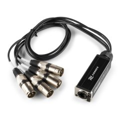 Power Dynamics CX190 Rozbočovač kabelu RJ45 na 4x XLR3M 0,7 m