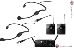 AKG WMS 40 DUAL + IMG mic. dvojitá náhlavní bezdrátová sada pro cvičení