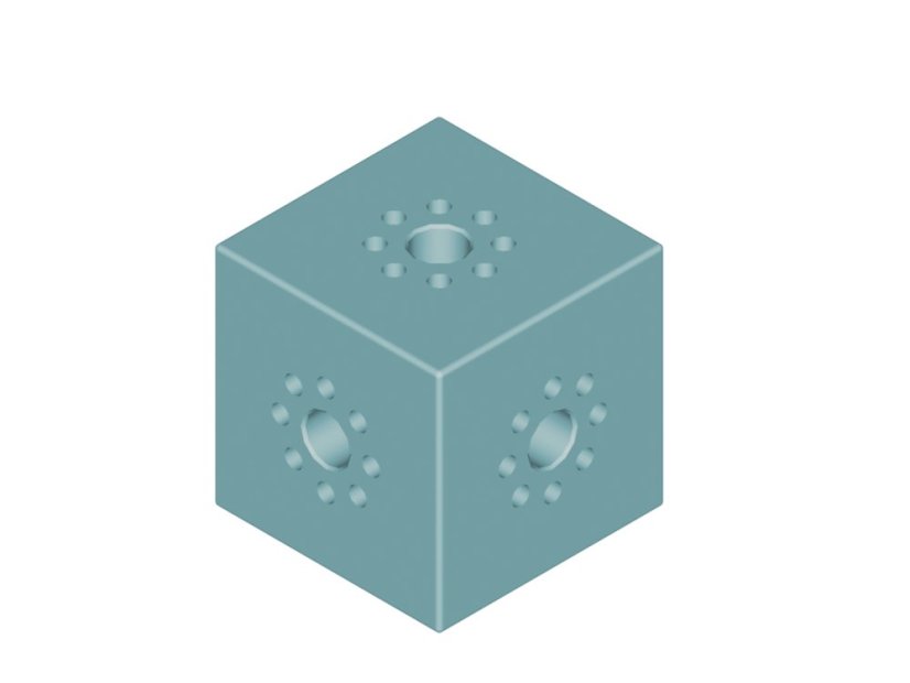 ALUTRUSS SINGLELOCK FC-90S (M-12), spojovací kostka černá